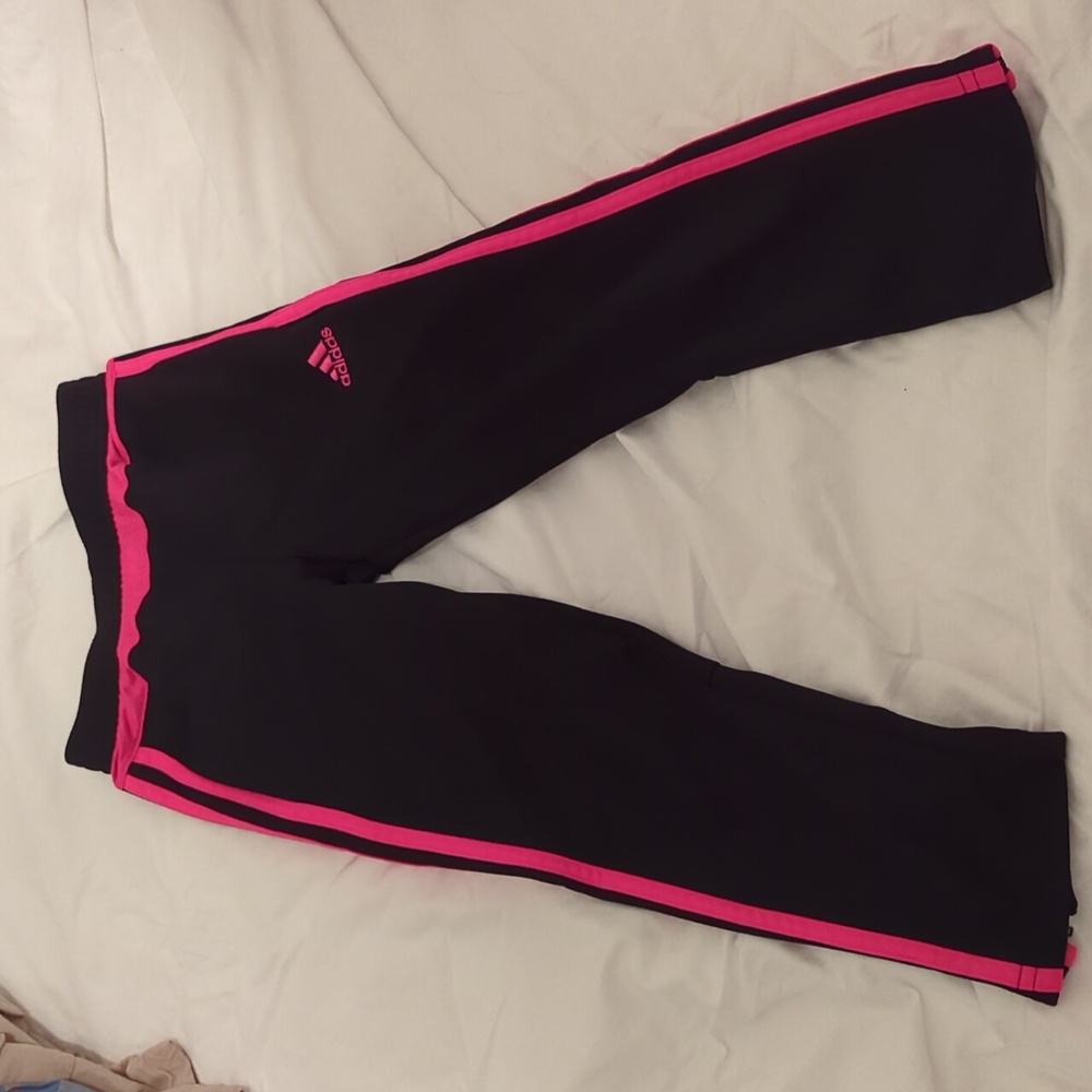 ADIDAS LINEAR TRICOT JOGGERS PULL-ON PANTS SIZE5 clinacool